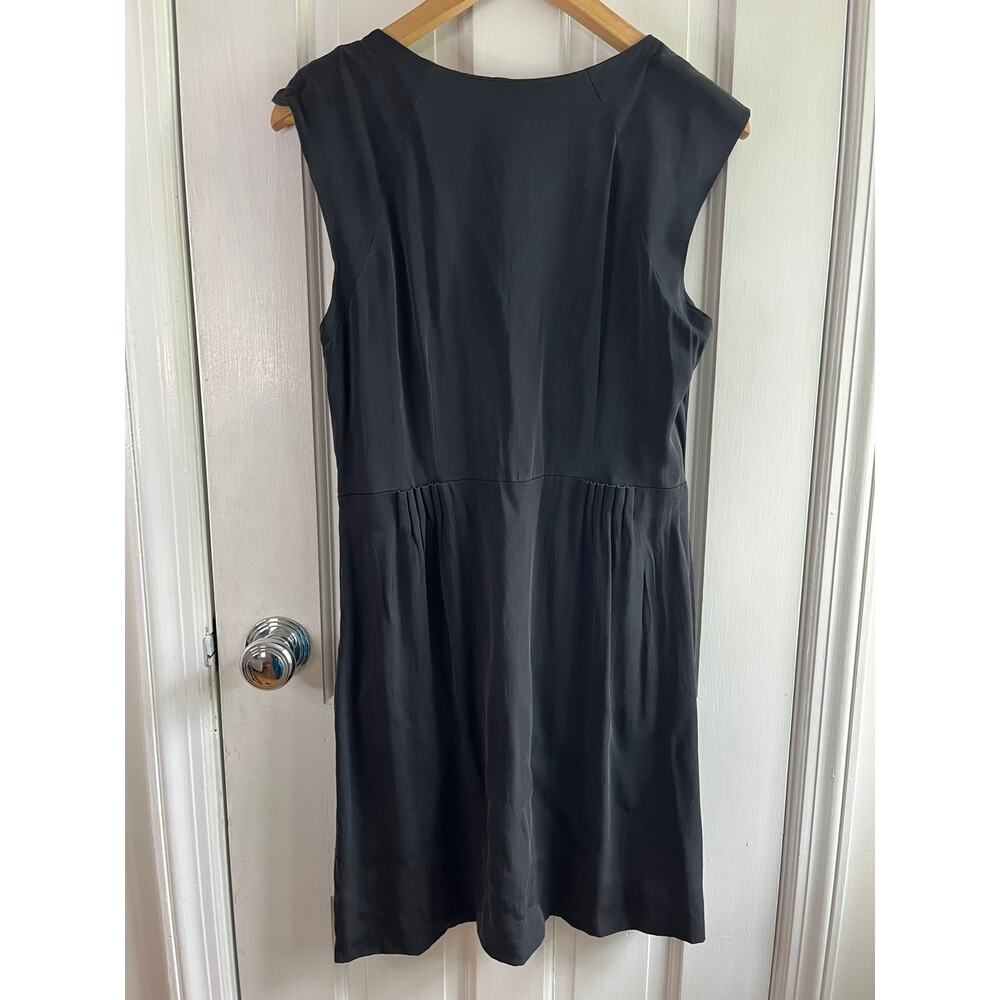 Theory Shyann Sheen Silk Stretch Dress 12 - Faded Black 🖤 - Picture 5 of 7